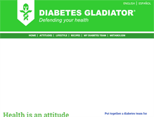 Tablet Screenshot of diabetesgladiator.com